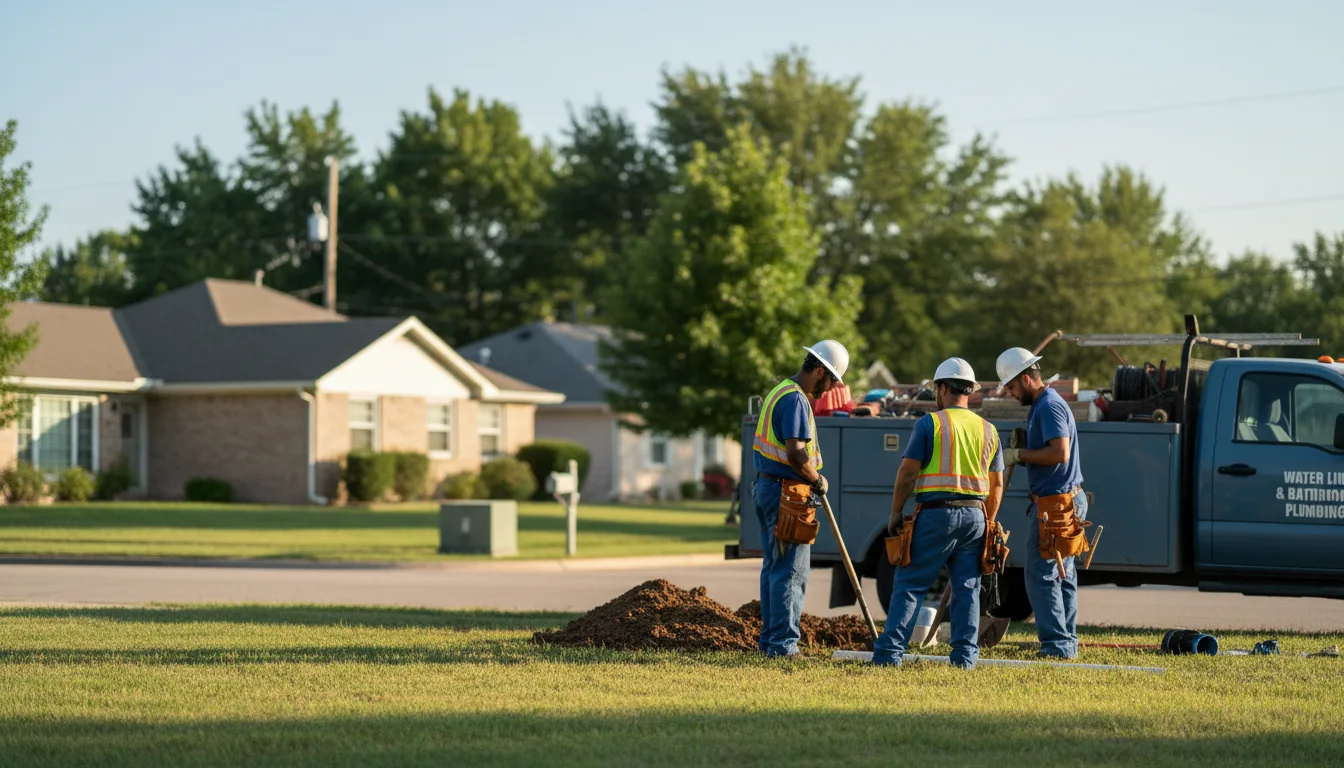 Residential water line and bathroom plumbing service in Lake, MS